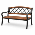 Banco de madera y metal para exteriores 120x60x80 cm
