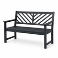 Banco de jardín de madera 120 cm negro