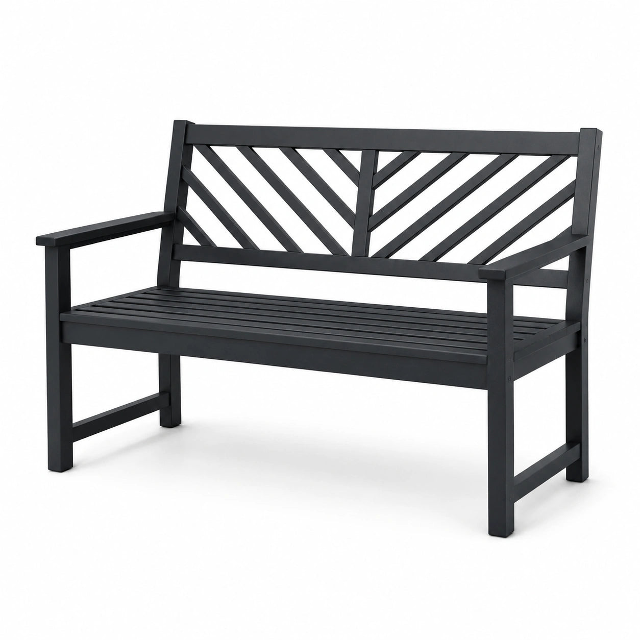 Banco de jardín de madera 120 cm negro