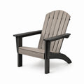 Silla Adirondack de Madera Plástica Gris y Negro