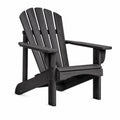 Silla Adirondack de madera gris 90x75x92 cm